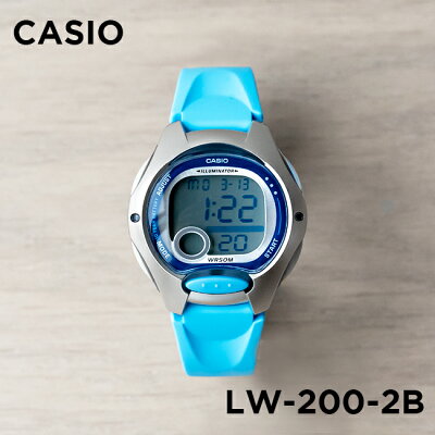 【10年保証】CASIO STANDARD DIGITAL LADYS カシオ スタンダード デジタル レディース LW-200-2B 腕時計 キッズ 子供 女の子 チープカシオ チプカシ プチプラ スカイブルー 水色 ネイビー 海外モデル