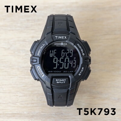 TIMEX IRONMAN 30-LAP RUGGED FULLSIZE タイメックス アイアンマン 30ラップ ラギッド メンズ T5K793 腕時計 ランニングウォッチ デジタル ブラック 黒