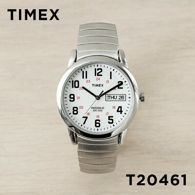 TIMEX EASY READER タイメックス イージーリーダー デイデイト 35MM T20461 腕時計 時計 ブランド メンズ レディース アナログ シルバー ホワイト 白 蛇腹 ギフト プレゼント