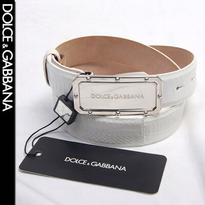 ドルチェ&ガッバーナ DOLCE&GABBANA ユニセックス ベルト バイソン型押 BC0515 A8056 CINTURA ASTA DRITTA AYERS 8001【サイズ75】ホワイト 白 (R59900)【送料無料】【smtb-TK】