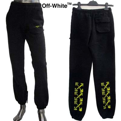 オフホワイト メンズ パンツ OFF-WHITEロゴ・アロー入りスウェットパンツ ジャージ ブラック 黒 OMCH020F 19E30010 1060 (R65200) 【2019年秋冬新作】【送料無料】【楽ギフ_包装】【smtb-tk】 91A