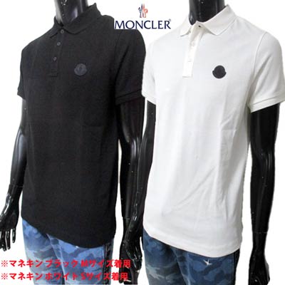 モンクレール MONCLER メンズ トップス シャツ ポロシャツ 半袖 ロゴ 2color チェスト部分ラバーロゴ付ポロシャツ 白/黒 8A70200 84556 004/999 (R37400) 02S 2020年春夏新作 【送料無料】 【smtb-TK】