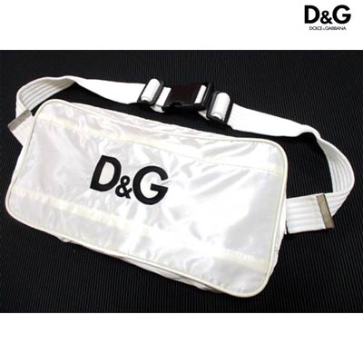 ドルチェ&ガッバーナ DOLCE&GABBANA メンズ 鞄 バッグ ボディバック ロゴ ユニセックス可 フロントD&Gロゴ刺繍入りボディーバッグ 白 D&G BAG (R29800) 【送料無料】 【smtb-TK】