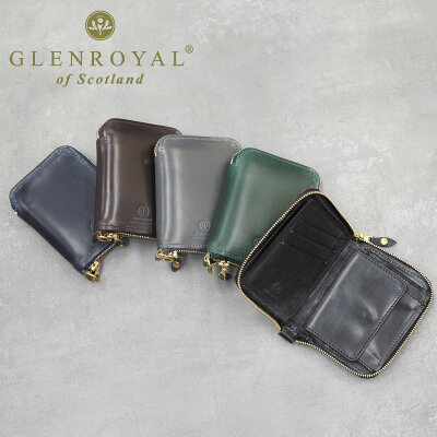 ≪30%オフ!≫【 GLENROYAL / グレンロイヤル 】03-5866 ZIP AROUND SMALL WALLET ジップアラウンドスモールウォレット ( ブライドルレザー 二つ折り 財布 ラウンド 本革 スコットランド製 )