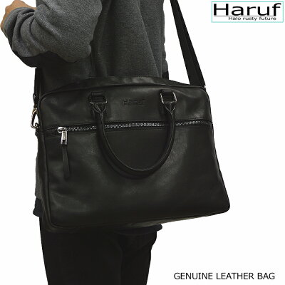 Haruf 本革鞄 レザーショルダーバッグ メンズ レザーバッグ ビジネスバッグ メンズバッグ 斜めがけ 書類鞄 革 皮 レザーバック ROMANO7128