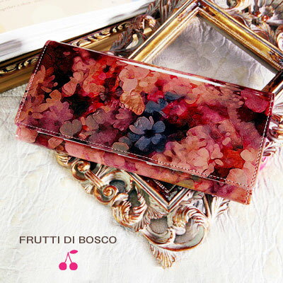 【FRUTTI】長財布 レディース エナメル ピンク 花柄 ALBA Alice(アルバ アリス)/ここでしか出会えない限定レザーで仕立てる長財布 FRUTTI DI BOSCO フルッティ ディ ボスコ