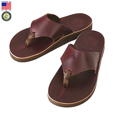 THE SANDALMAN ザ・サンダルマン BEACH WIDE CHROMEXCEL BURGUNDY ビーチワイド メンズ レザー トング サンダル アメリカ製 2019年 春夏入荷商品