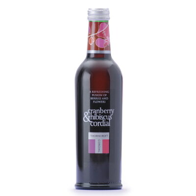 あす楽 ソーンクロフト ハーブコーディアル クランベリー&ハイビスカス 375ml 1本 シロップ スパドリンク タルゴ CRANBERRY & HIBISCUS ローゼル 当店累計45万本突破 25年以上の販売実績
