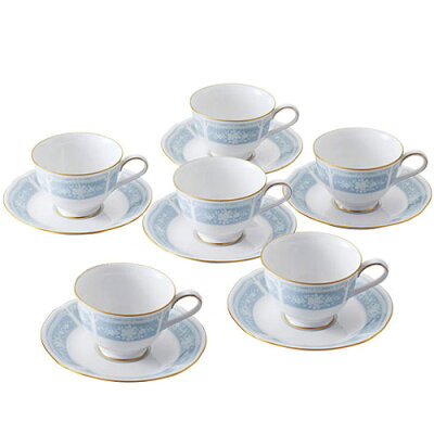 Noritake (ノリタケ) レースウッドゴールド ティー・コーヒーカップ&ソーサー 6客セット 【あす楽_土曜営業】【あす楽_日曜営業】【人気 ギフト 出産内祝 結婚内祝 各種内祝】