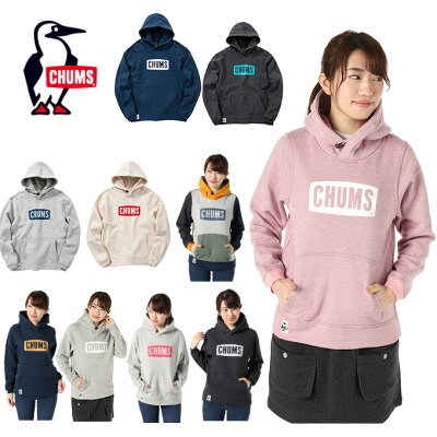 【クーポン利用で1000円引 2/15 0:00〜2/17 23:59】 チャムス CHUMS スウェット レディース CHUMS Logo Pull Over Parka Women's チャムスロゴプルオーバーパーカー CH10-1114