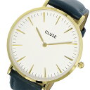 クルース CLUSE ラ・ボエーム レザーベルト 38mm レディース 腕時計 CL18416 ホワイト/ネイビー