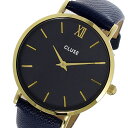 クルース CLUSE ミニュイ レザーベルト 33mm レディース 腕時計 CL30014 ブラック/ミッドナイトブルー