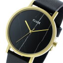 クルース CLUSE ラロッシュ 大理石モデル 38mm ユニセックス 腕時計 CL40004 ゴールド ブラックマーブル/ブラック