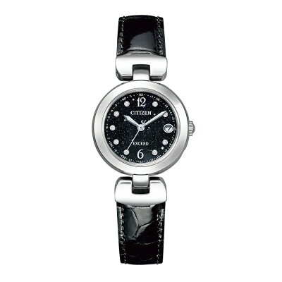 (シチズン CITIZEN 腕時計 ES9421-04E エクシード レディース EXCEED レディース エコ・ドライブ電波時計 ハッピーフライト 限定 夜雪 アナログ 革バンド ソーラー電波 (国内正規品)
