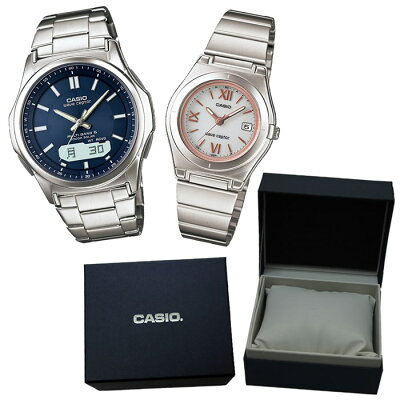 【国内正規品】【カシオソーラー電波時計 ペア箱入りセット】 CASIO(カシオ) WVA-M630D-2AJF・LWQ-10DJ-7A2JF カシオ専用ペア箱セット 【MULTIBAND6 世界6局対応電波ソーラー スライドアジャスタ フリーバンド】【ペアウォッチ】