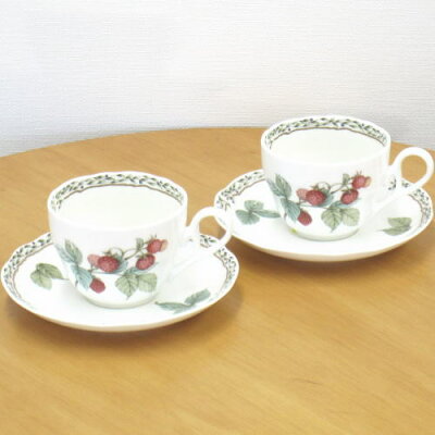 カップ&ソーサー ペアセット 食器 ブランド Noritake/ノリタケ ボンチャイナ 『オーチャードガーデン ティー・コーヒー碗皿 ペア』おしゃれな果物柄の高級カップ ティーカップ、コーヒーカップ兼用