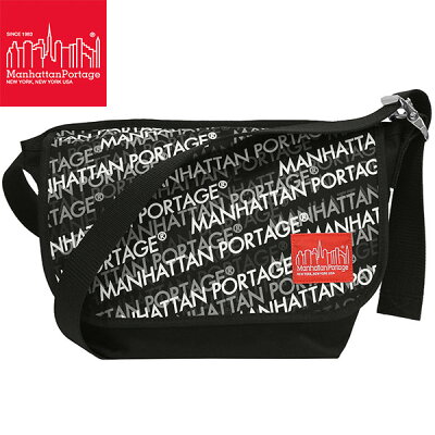 MAX2000円OFFクーポン配布中 3/31 23:59まで MANHATTAN PORTAGE マンハッタンポーテージ VINTAGE MESSENGER BAG(MD) ビンテージ メッセンジャーバッグショルダーバッグ ロゴ プリント メンズ レディース MP1606V-JR-LP ブラックプレゼント ギフト 通勤 通学