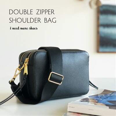 本革ショルダー ダブルZIP 大人 ミニショルダー ショルダーバッグ レディース 斜めがけ 大人 革 ポシェット ミニバッグ バッグ 軽量 本革バッグ サブバッグ レザーバッグ 小さめ 旅行 30代 40代 鞄 バック プレゼント 女性 普段使い 送料無料 【Twins】