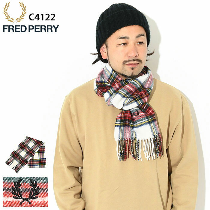 フレッドペリー マフラー メンズ フレッドペリー FRED PERRY マフラー メンズ ドレス スチュワート スカーフ ( FREDPERRY C4122 Dress Stewart Scarf 小物 フレッド ペリー フレッド・ペリー )[M便 1/1] ice field icefield