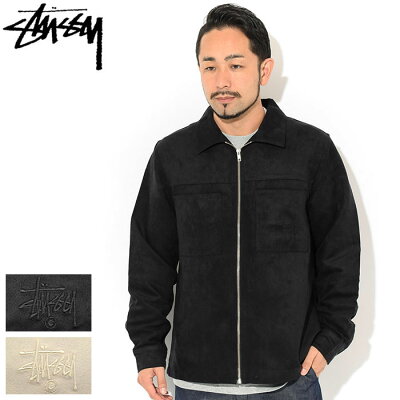 ステューシー STUSSY ジャケット メンズ Micro Suede Work Shirt ( stussy JKT シャツジャケット フルジップ JACKET JAKET アウター ジャンパー・ブルゾン メンズ・男性用 1110134 USAモデル 正規 品 ストゥーシー スチューシー ) ice field icefield