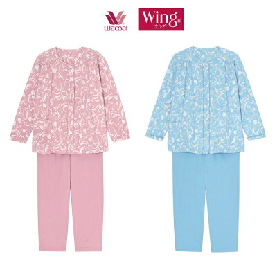 ワコール Wing パーソナルウェア 綿100% パジャマ レディース ナイトウェア ルームウェア 綿 長袖 長ズボン 一部地域除き 送料無料 EP5021