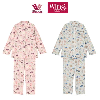 ワコール Wing パジャマ レディース 肌側綿100% ナイトウェア ルームウェア 10分袖 長袖 あったか 母の日 敬老の日 冷房対策 秋 冬 一部地域除き送料無料 EP6073