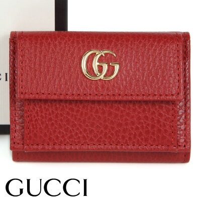 グッチ 財布 GUCCI 三つ折り財布 ミニ財布 プチマーモント レディース ハイビスカスレッド 523277-CAO0G-6433 【あす楽】【送料無料】