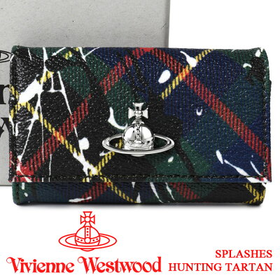 ヴィヴィアンウエストウッド キーケース Vivienne Westwood ヴィヴィアン 6連キーケース レディース メンズ チェック 51020001 SPLASHES HUNTING TARTAN 【お取り寄せ】【送料無料】