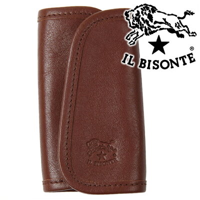【訳あり特価■金具の変色&布袋破損】 イルビゾンテ 4連キーケース IL BISONTE キーホルダー 本革 マロン メンズ レディース C0251 846 【あす楽】【送料無料】