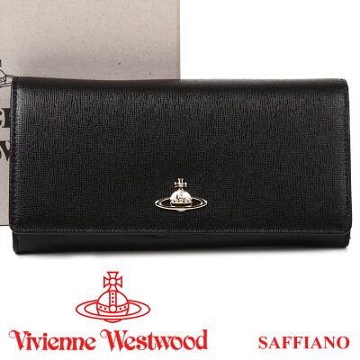 ヴィヴィアンウエストウッド 財布 ヴィヴィアン Vivienne Westwood 長財布 レディース メンズ ブラック 1032V SAFFIANO BLACK 【あす楽】【送料無料】