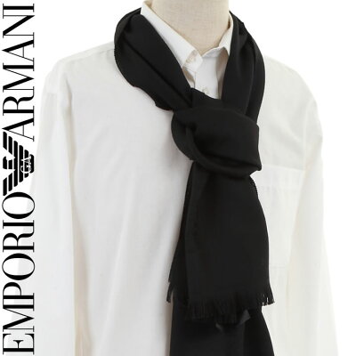 【スーパーSALE】 エンポリオアルマーニ マフラー EMPORIO ARMANI メンズ 男性用 マフラー ブラック 625007 8P307 00020 【あす楽】【送料無料】【クリスマス プレゼント】