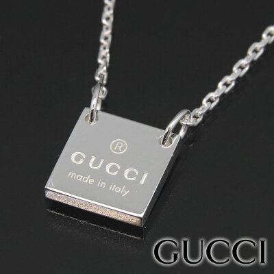 グッチ ネックレス GUCCI ペンダント メンズ レディース シルバー925 プレートペンダント 223514-J8400-8106 【あす楽】 【バレンタイン 誕生日 プレゼント ギフト】