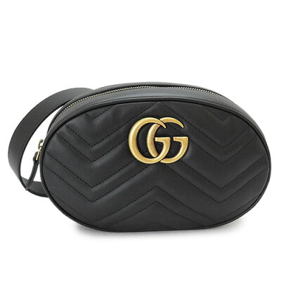 グッチ ベルトバッグ GUCCI 491294 DSVRT 1000 レディース バッグ ウエストバッグ GGマーモント キルティング レザー ブラック 黒