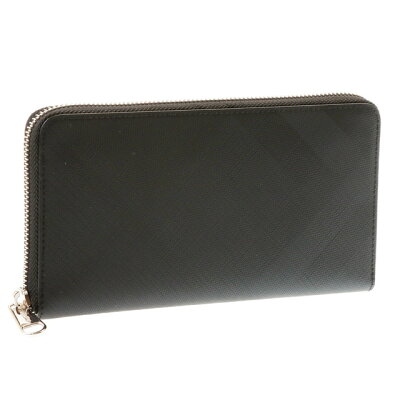 【ポイント5倍】バーバリー/BURBERRY"MS LG ZIG "ロンドンチェック・ラウンドジップ長財布(ダークチャコール)8014480 A5656/DARK CHARCOAL/LONDON CHECK