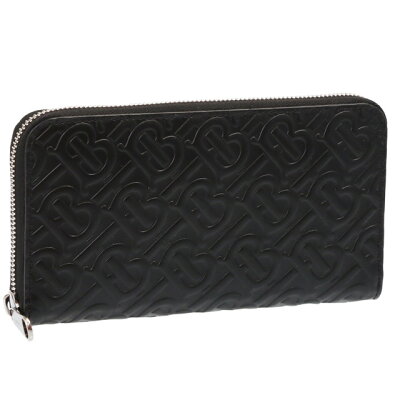 【ポイント5倍】バーバリー/BURBERRY"MS LG ZIG "モノグラムレザー ラウンドジップウォレット・ラウンドジップ長財布(ブラック)8017652 A1189/MONOGRAM LEATHER/BLACK