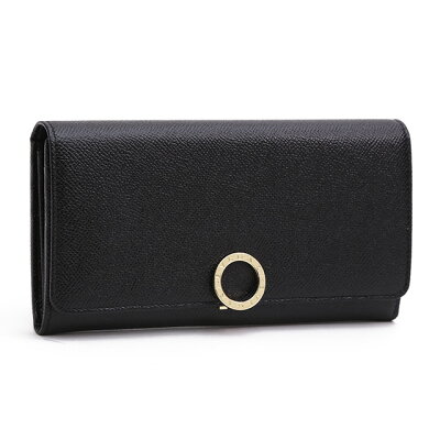 【ポイント10倍】ブルガリ/BVLGARI"WALLETS CONTINENTAL POCHE 16CC・ウォレットコンチネンタル"ブルガリブルガリ・2つ折り長財布(ブラック×ライトゴールド)280526/NAPPA BLACK*LIGHT GOLD