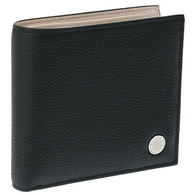 【ポイント10倍】ブルガリ/BVLGARI"WALLETS ITALIAN BB MAN・ウォレットイタリアン"ブルガリ・ブルガリ マン 二つ折り財布(ブラック×ホワイトアゲート)290078/SOFT FULL GRAIN/BLACK*WHITE AGATE