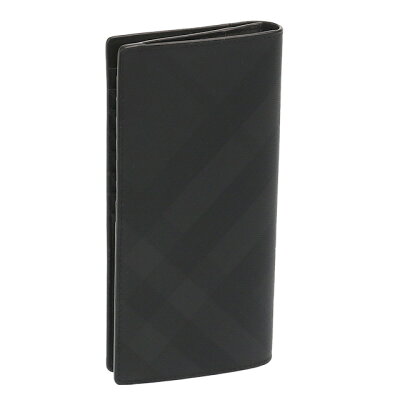 【PT5倍】バーバリー/BURBERRY"CAVENDISH CONTINENTAL WALLET"ロンドンチェック&レザーコンチネンタルウォレット・小銭入れ付き二つ折り長財布(ダークチャコール)8014479 A5656/DARK CHARCOAL/LONDON CHECK