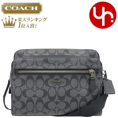 コーチ COACH バッグ ショルダーバッグ F91485 チャコール×ブラック 特別送料無料 ウエスト シグネチャー PVC レザー カメラ バッグ アウトレット品メンズ レディース ブランド 通販 斜めがけ 2020 母の日 父の日 あす楽