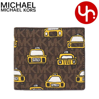 【28時間限定ポイント10倍】マイケルコース MICHAEL KORS 財布 二つ折り財布 36F0SCOF1R ブラウン×タクシーイエロー 特別送料無料 クーパー シグネチャー ビルフォールド ウォレット アウトレットメンズ ブランド 通販 2021 ホワイトデー タイムセール
