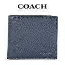 コーチ コーチ COACH アウトレット メンズ 財布 二つ折り財布 F59111 BHP(ミッドナイトネイビー) ネイビー