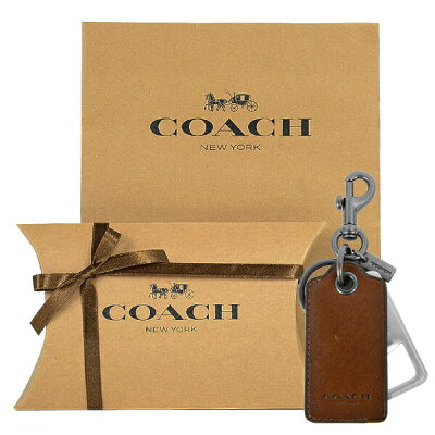★ 【コーチ箱&紙袋付き・ラッピング済み】 ギフトセット コーチ COACH アウトレット メンズ 小物 キーホルダー 64577 CWH(ダークサドル) ブラウン