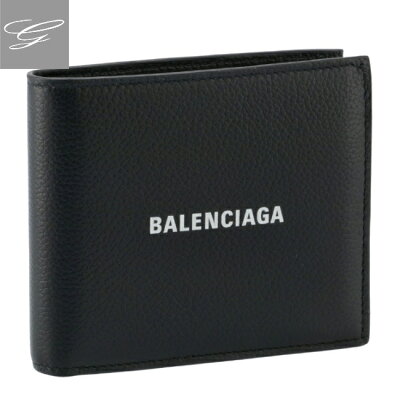 バレンシアガ/BALENCIAGA 財布 メンズ CASH SQUARE WAL COIN 二つ折り財布 BLACK 594315-1IZI3-1090