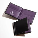 エッティンガー 二つ折り財布（メンズ） エッティンガー 二つ折り財布 ETTINGER 財布 メンズ STERLING ブラック×パープル ST787AJR-0002-0004