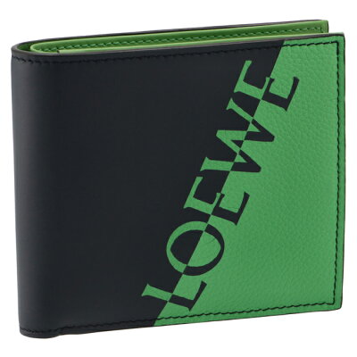 【SALE】ロエベ/LOEWE 財布 メンズ SIGNATURE BIFOLD COIN WALLET 二つ折り財布 APPLE GREEN/DEEP NAVY C314501X01-0070-5827
