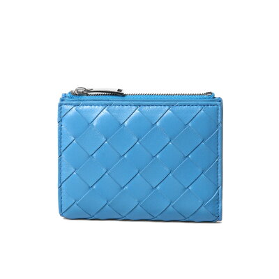 ボッテガ ヴェネタ BOTTEGA VENETA 財布 レディース 608059 VCPP3 4611 二つ折り財布 SWIMMING POOL ブルー