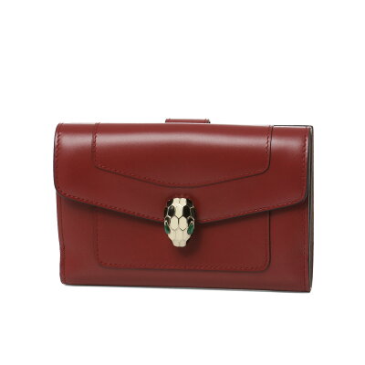 ブルガリ BVLGARI 財布 レディース 282666 二つ折り財布 SERPENTI FOREVER セルペンティ フォーエバー RUBY RED/LIGHT GOLD レッド