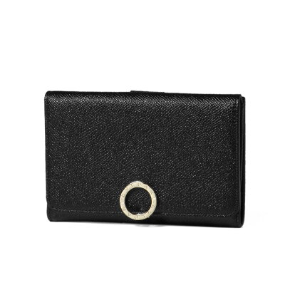 ブルガリ BVLGARI 財布 レディース 280555 二つ折り財布 BVLGARI BVLGARI ブルガリ ブルガリ BLACK/LIGHT GOLD ブラック
