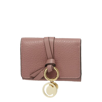 クロエ CHLOE 財布 レディース C17AP946 H9Q 6AC 三つ折り財布 ミニ ALPHABET アルファベット RUSTY PINK ピンク