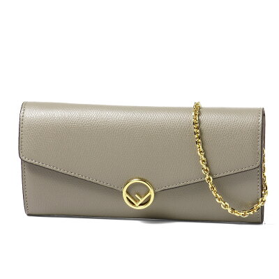 フェンディ FENDI 財布 レディース 8M0365 A18B F0E65 ショルダー付 二つ折り長財布 TORTORA+ORO SOFT ベージュ